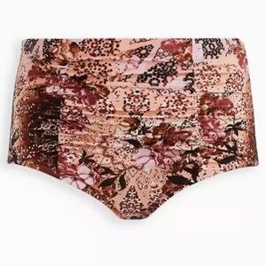 Torrid High Rise Ruched Swim Bottoms
